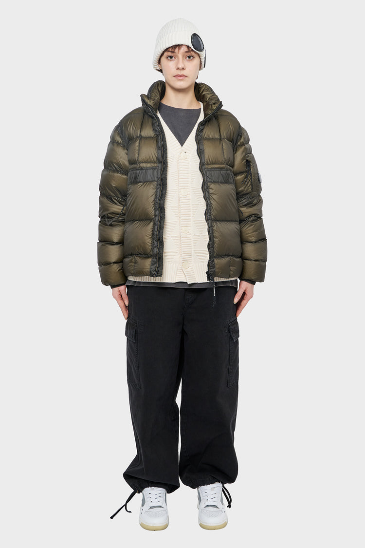 damskie#@Kurtka HOODED SHORT DOWN zielona