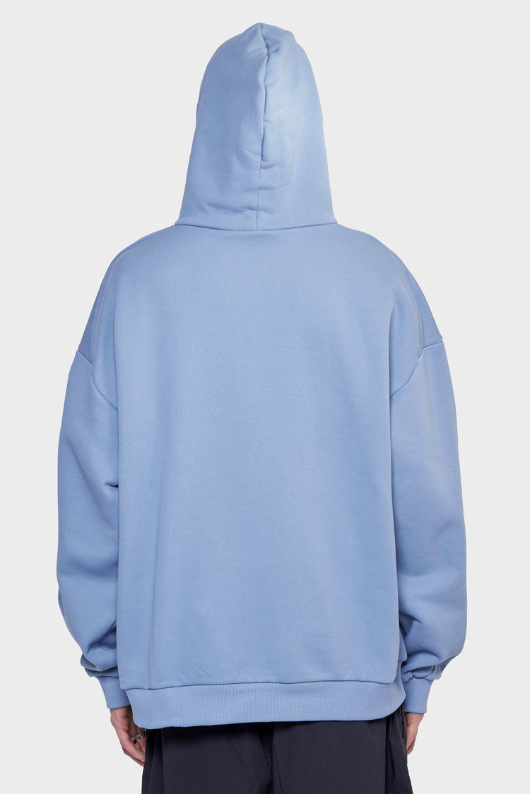 meskie#@Bluza HOODIE RIGHT niebieska