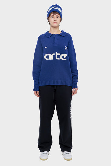 damskie#@Sweter FOOTBALL KNIT niebieski