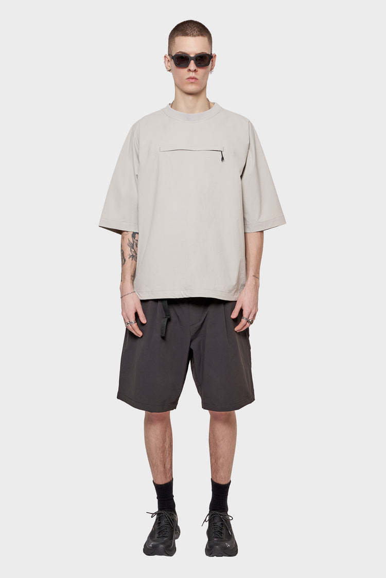 Koszulka WOVEN T-SHIRT szara