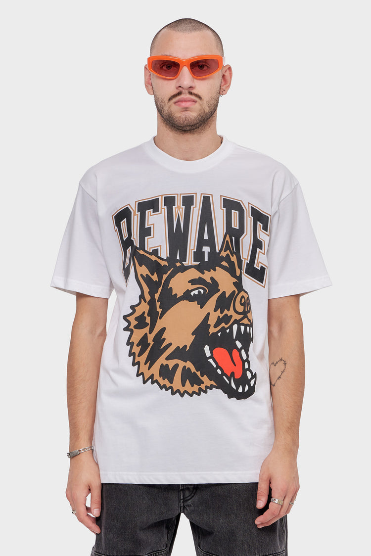 meskie#@Koszulka CLASSIC BEWARE biała