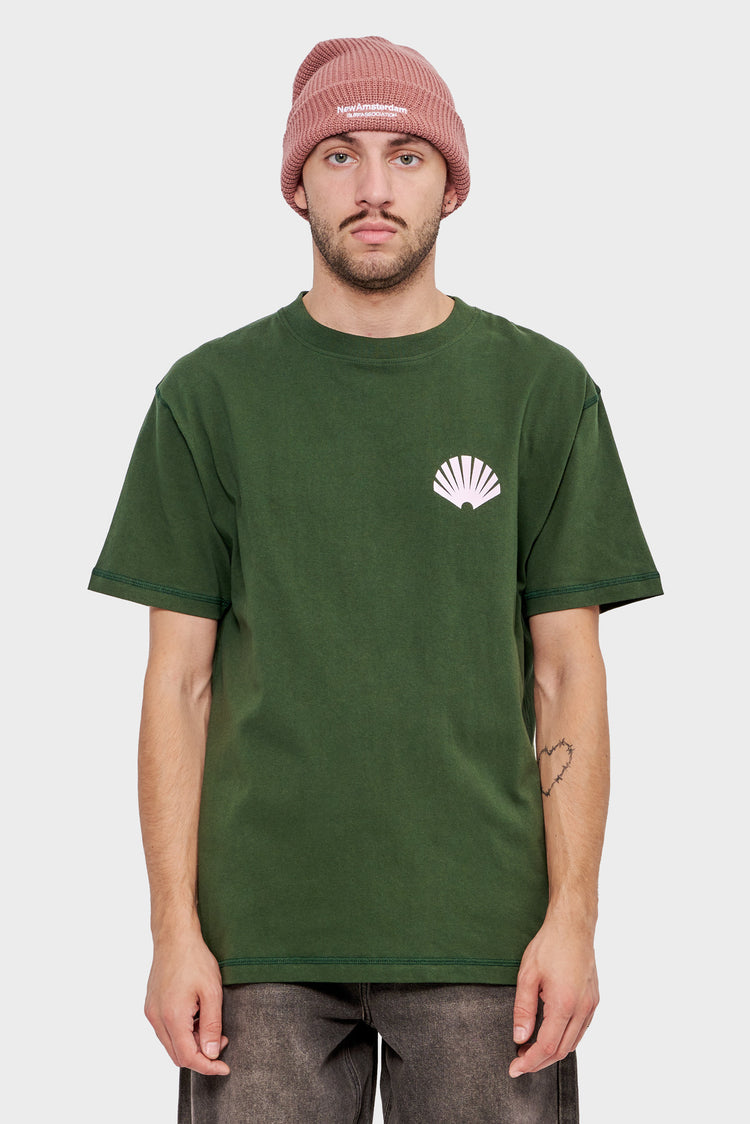 meskie#@Koszulka LOGO TEE KOMBU zielona