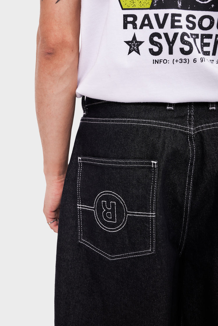 TRES GROS DENIM trousers black