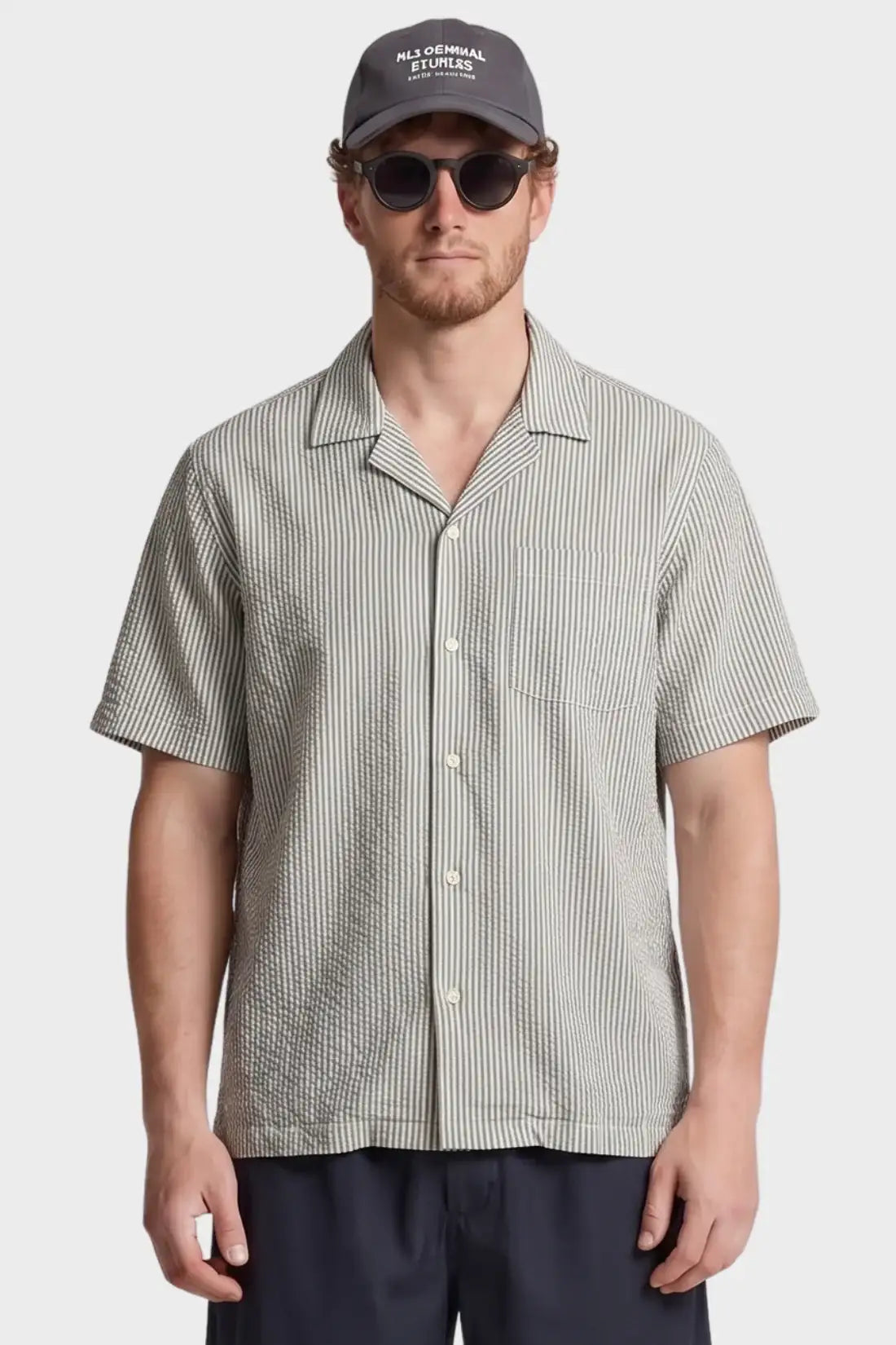 Shirt PEER SEERSUCKER blue-gray