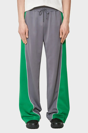 meskie#@Spodnie TRAINING TRACK TROUSERS szaro-zielone