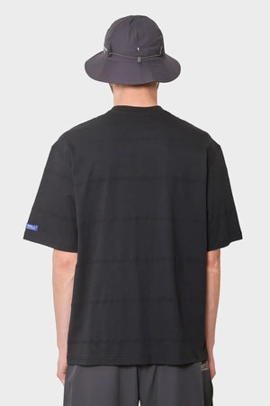 meskie#@Koszulka STRIPED T-SHIRT czarna
