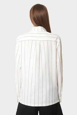 damskie#@Koszula RETRO STRIPED SHIRT biała