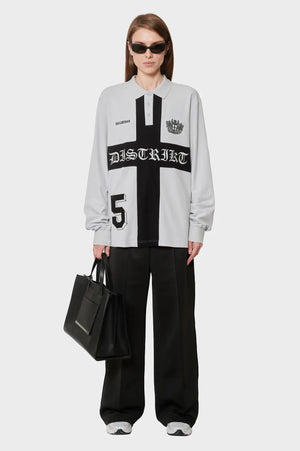 Longsleeve DISTRIKT POLO LS szare