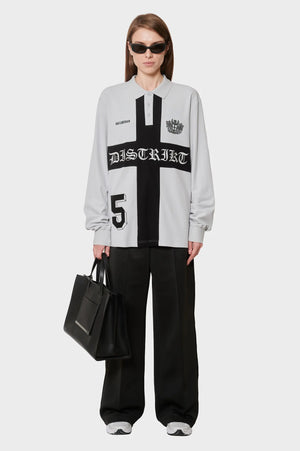 damskie#@Longsleeve DISTRIKT POLO LS szare