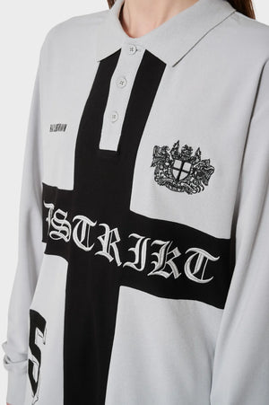 Longsleeve DISTRIKT POLO LS szare