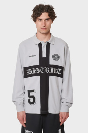 Longsleeve DISTRIKT POLO LS szare