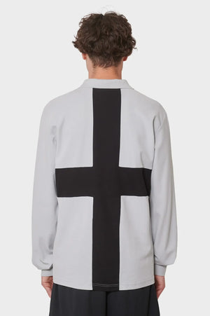 Longsleeve DISTRIKT POLO LS szare