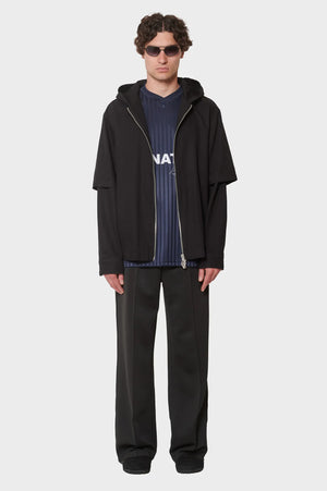 meskie#@Bluza HOODED SHIRT czarna