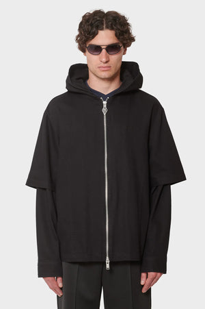 meskie#@Bluza HOODED SHIRT czarna