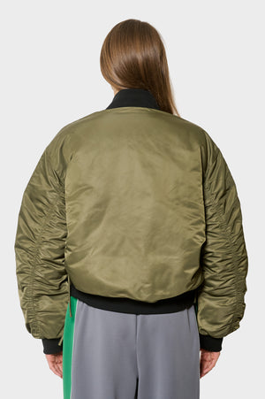 damskie#@Kurtka REVERSIBLE BOMBER zielona