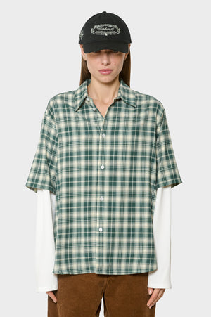 damskie#@Koszula DOUBLE LAYER SHIRT zielona