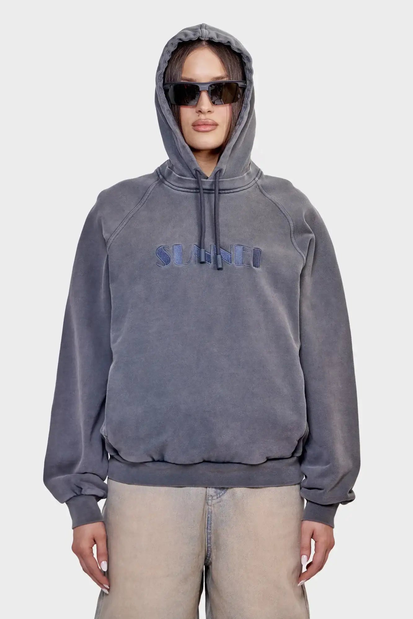 Bluza DOUBLE HOODIE szara