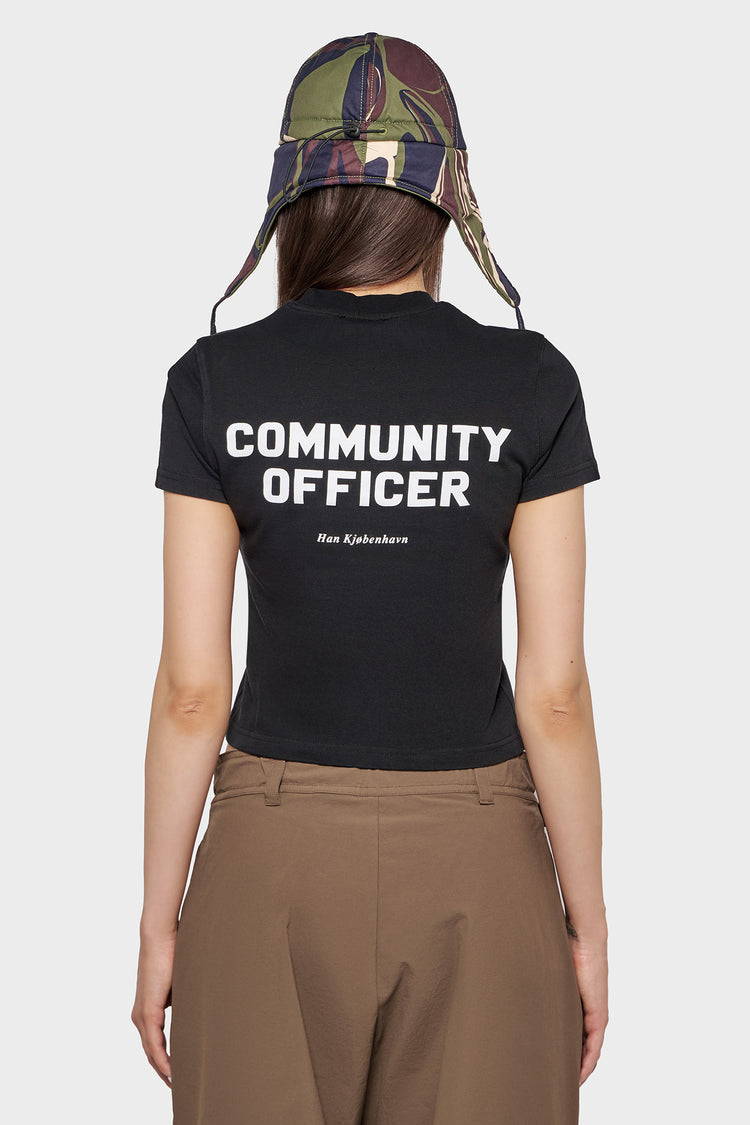 Koszulka OFFICER PRINTED SLIM TEE czarna