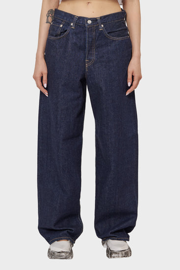 damskie#@Spodnie WIDE PANT granatowe
