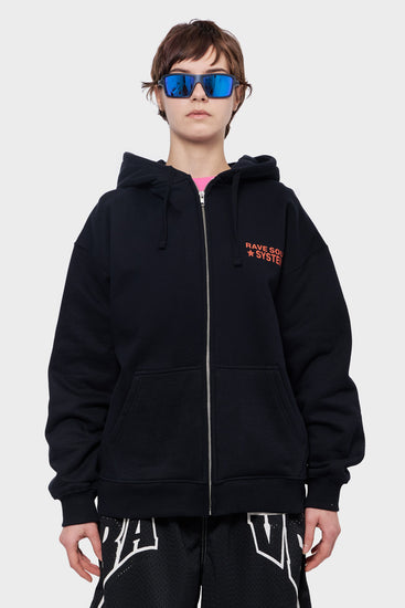 damskie#@Bluza RSS ZIP czarna