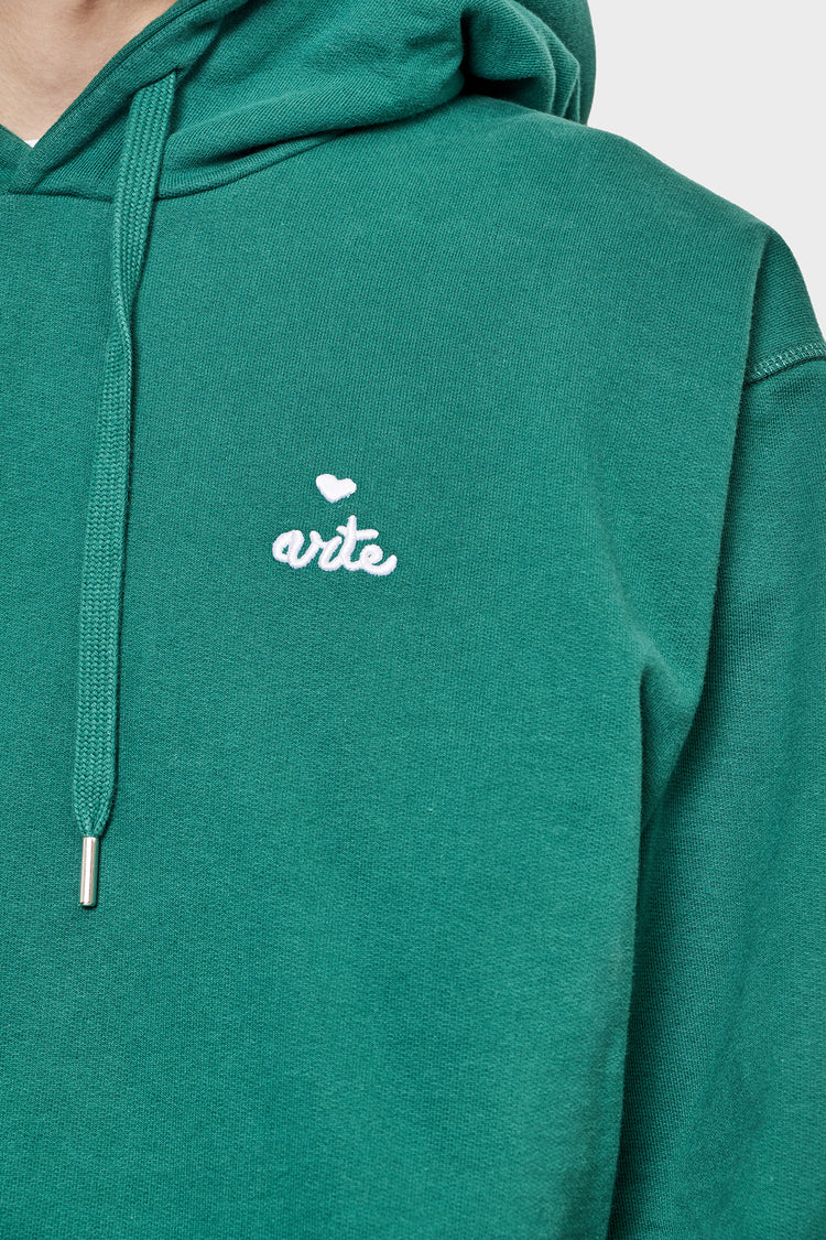 HEART LOGO HOODIE green