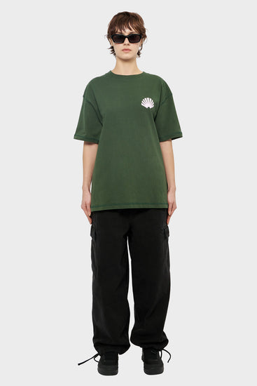 damskie#@Koszulka LOGO TEE KOMBU zielona