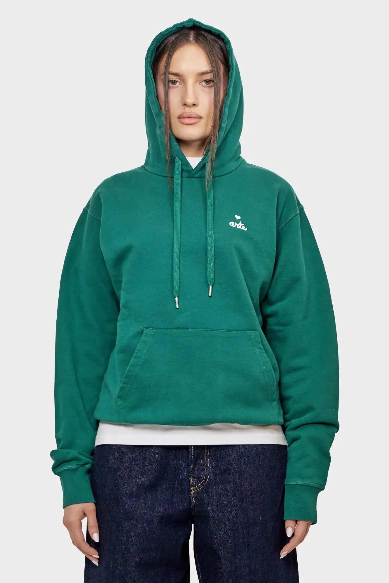 Bluza HEART LOGO HOODIE zielona