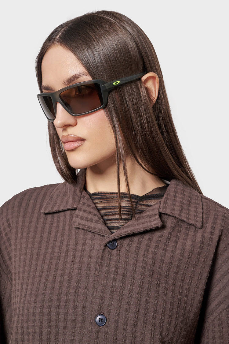 DISRUPTED WAFFLE shirt brown