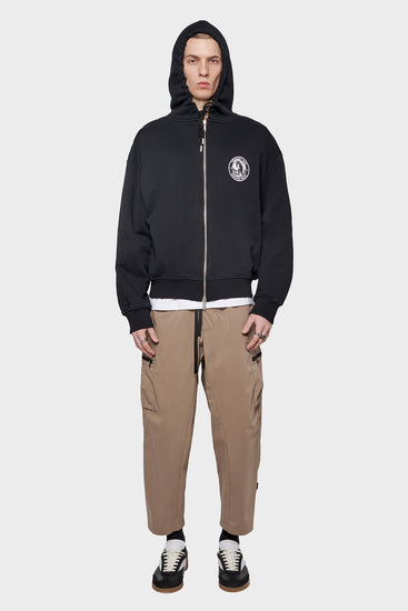 meskie#@Bluza OFFICER PRINTED HOODIE czarna