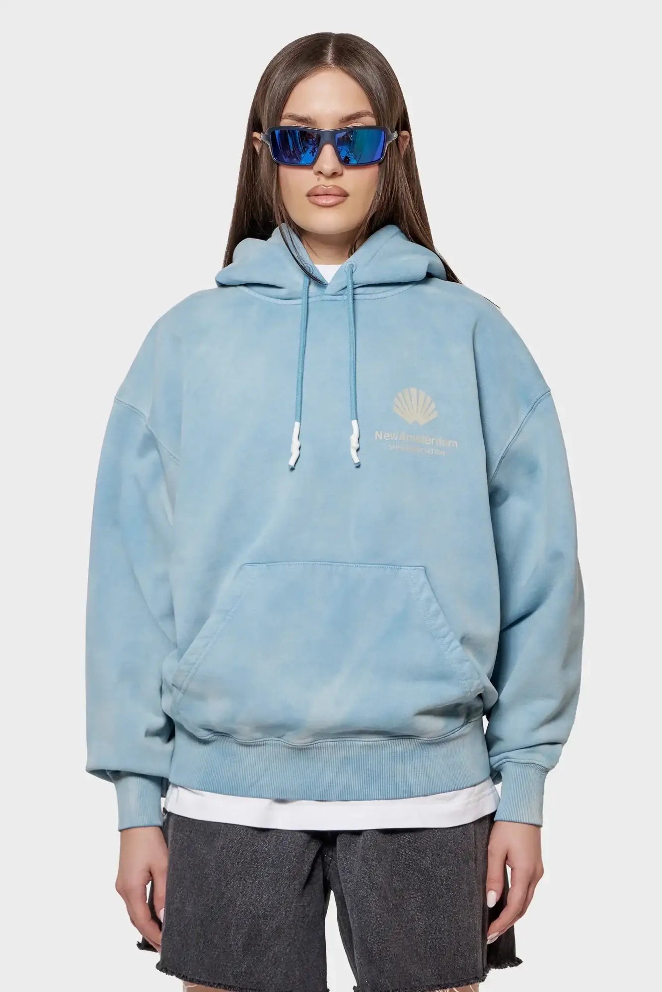 Bluza LOGO HOODIE SWEATER niebieska