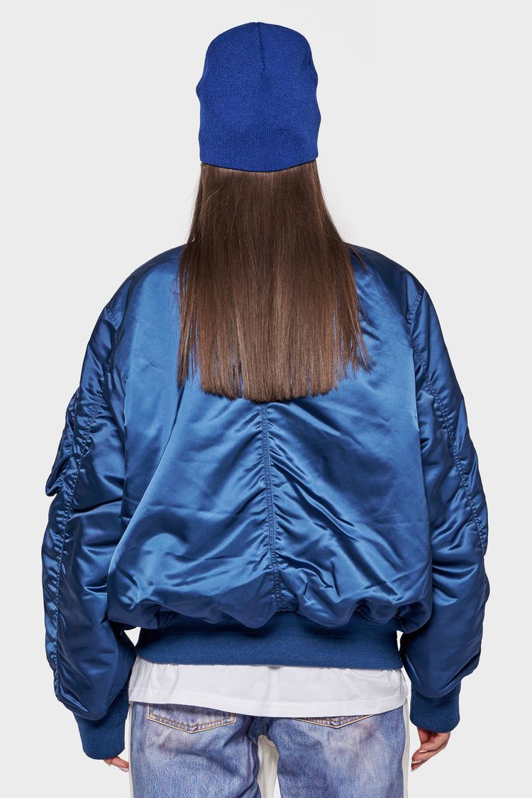 damskie#@Kurtka NYLON BOMBER granatowa
