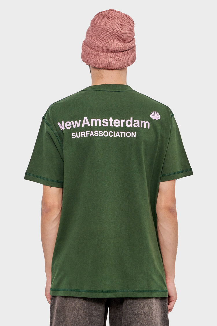 meskie#@Koszulka LOGO TEE KOMBU zielona