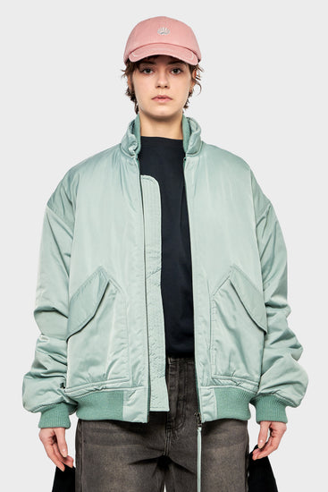 damskie#@Kurtka BOMBER JACKET zielona