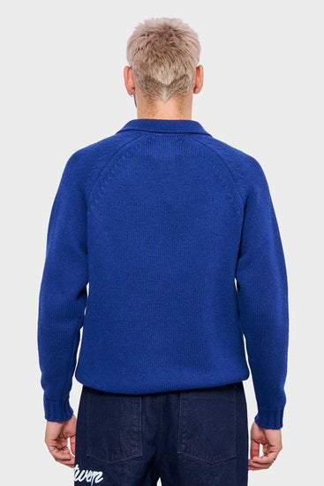 meskie#@Sweter FOOTBALL KNIT niebieski