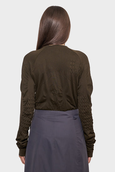 damskie#@Bluza 3D KNIT brązowa