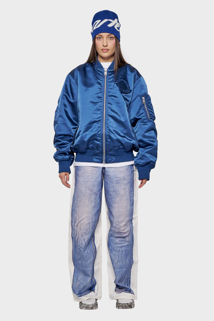 damskie#@Kurtka NYLON BOMBER granatowa