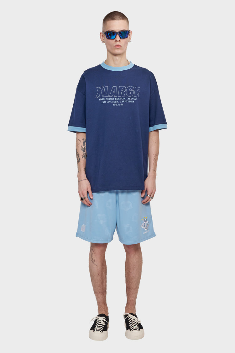 STORE ADDRESS RINGER navy blue T-shirt
