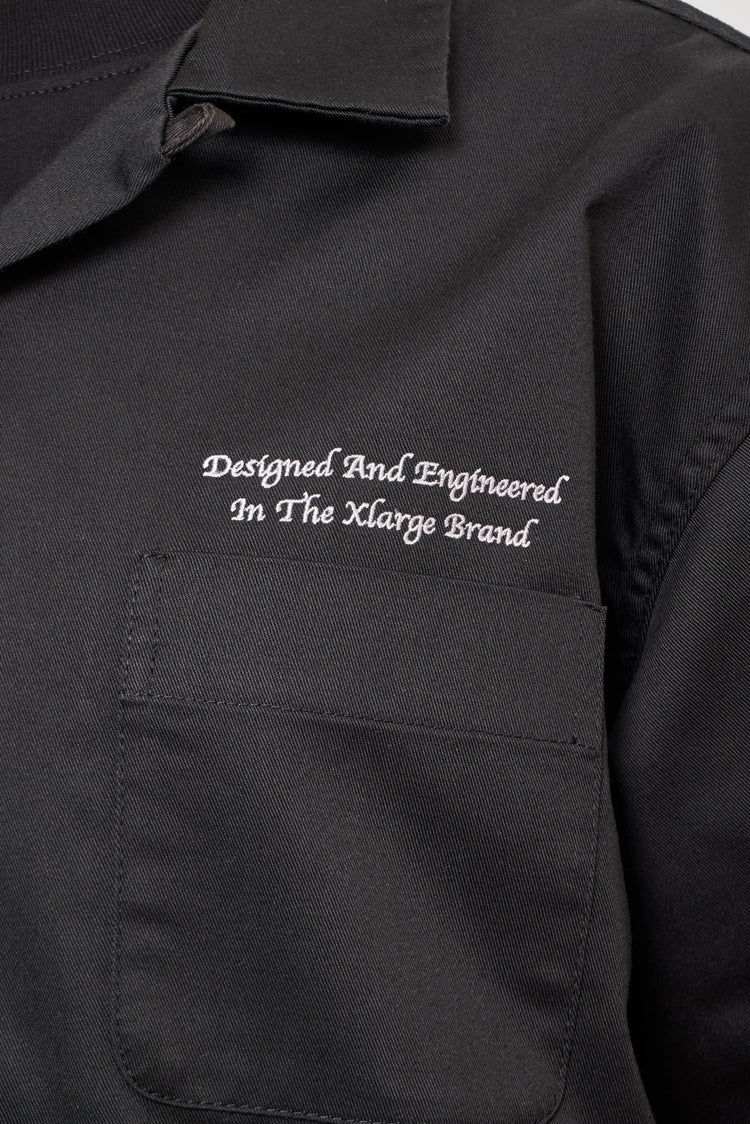 EMBROIDERED shirt black