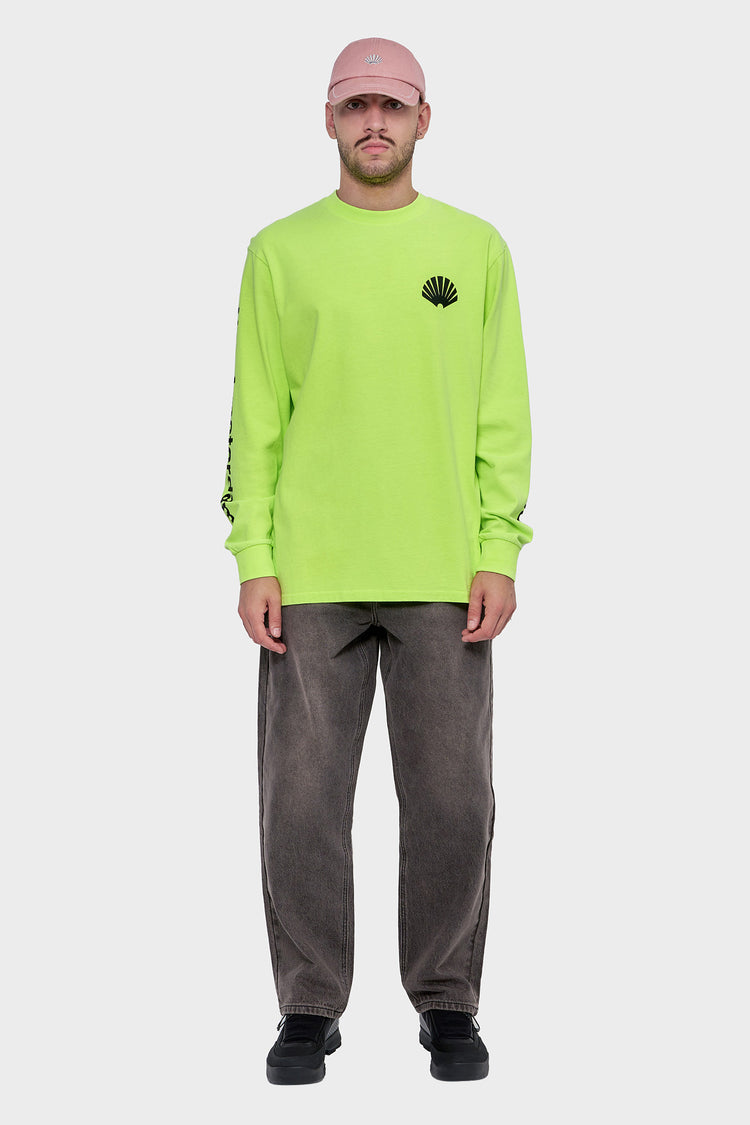 meskie#@Longsleeve LOGO neonowo żółty