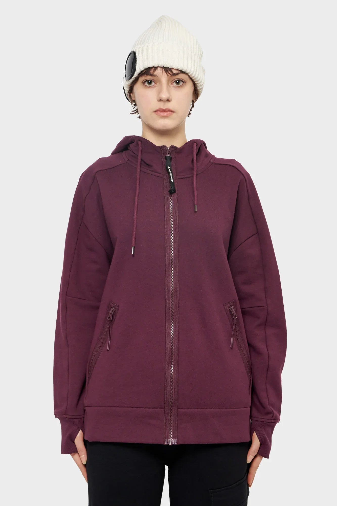 Bluza DIAGONAL RAISED FLEECE fioletowa