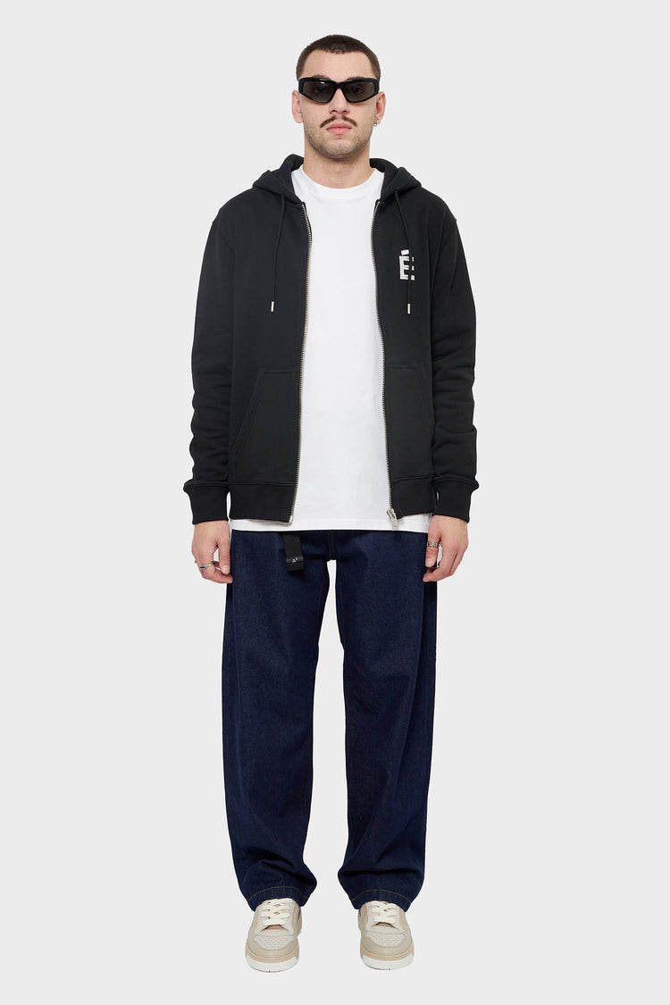 meskie#@Bluza REGULAR ZIP E czarna