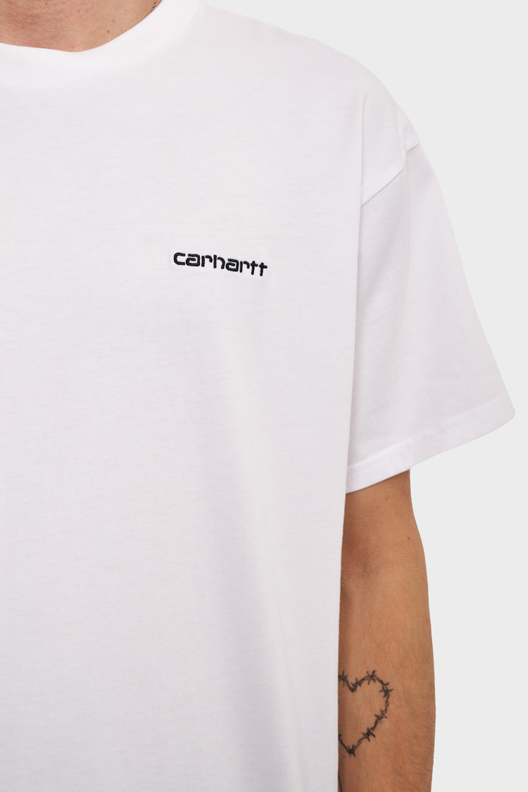 SCRIPT EMBROIDERY T-shirt white