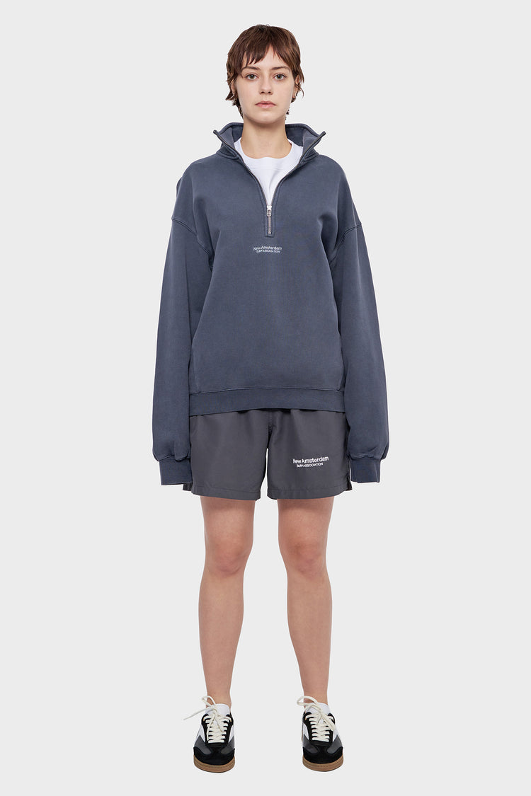 damskie#@Sweter SEA HALF ZIP szary