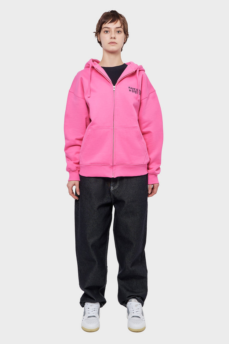 damskie#@Bluza RSS ZIP różowa