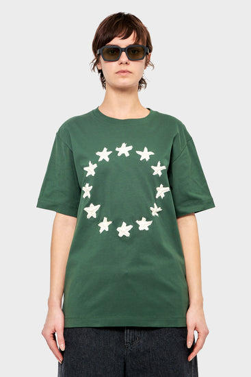 damskie#@Koszulka REGULAR STARS zielona