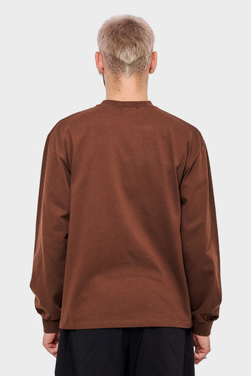 meskie#@Longsleeve TEMPLE brązowy