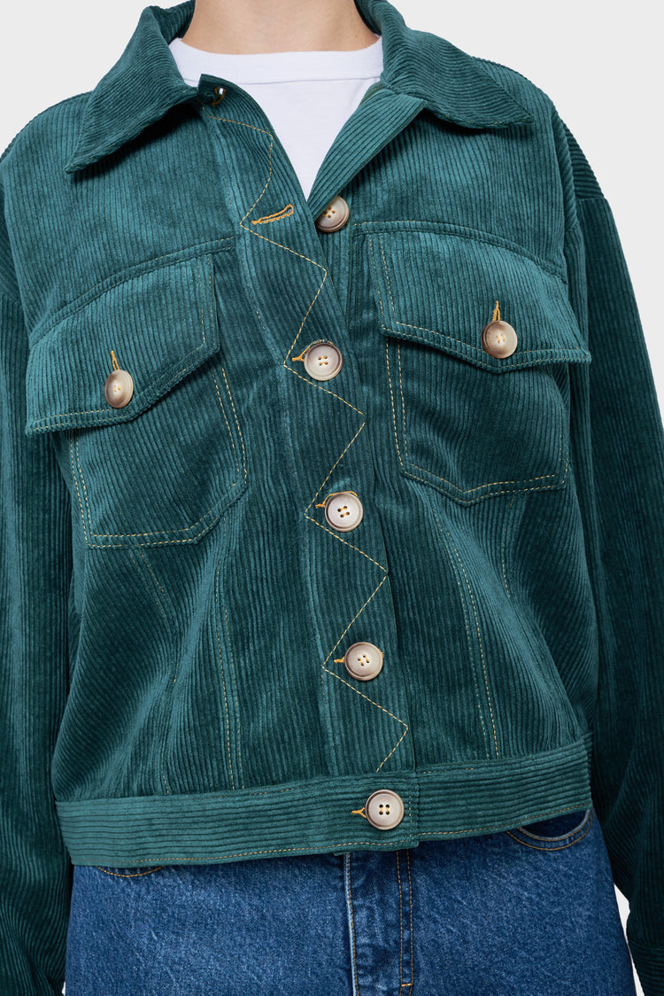 VELVET JACKET green