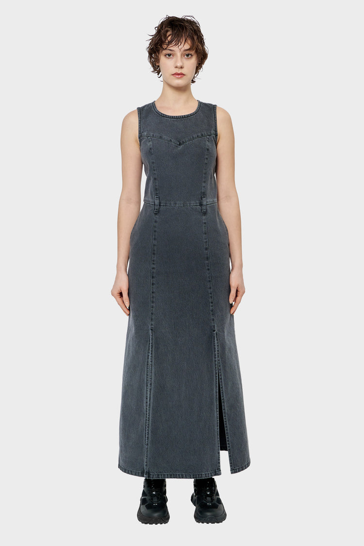 MAXI DRESS dress gray
