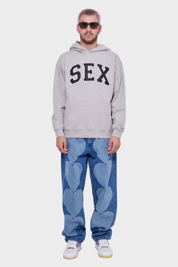 meskie#@Bluza SEX HOODIE szara