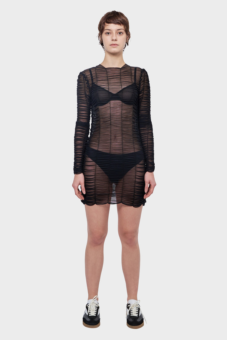 Longsleeve MESH DRAPE black